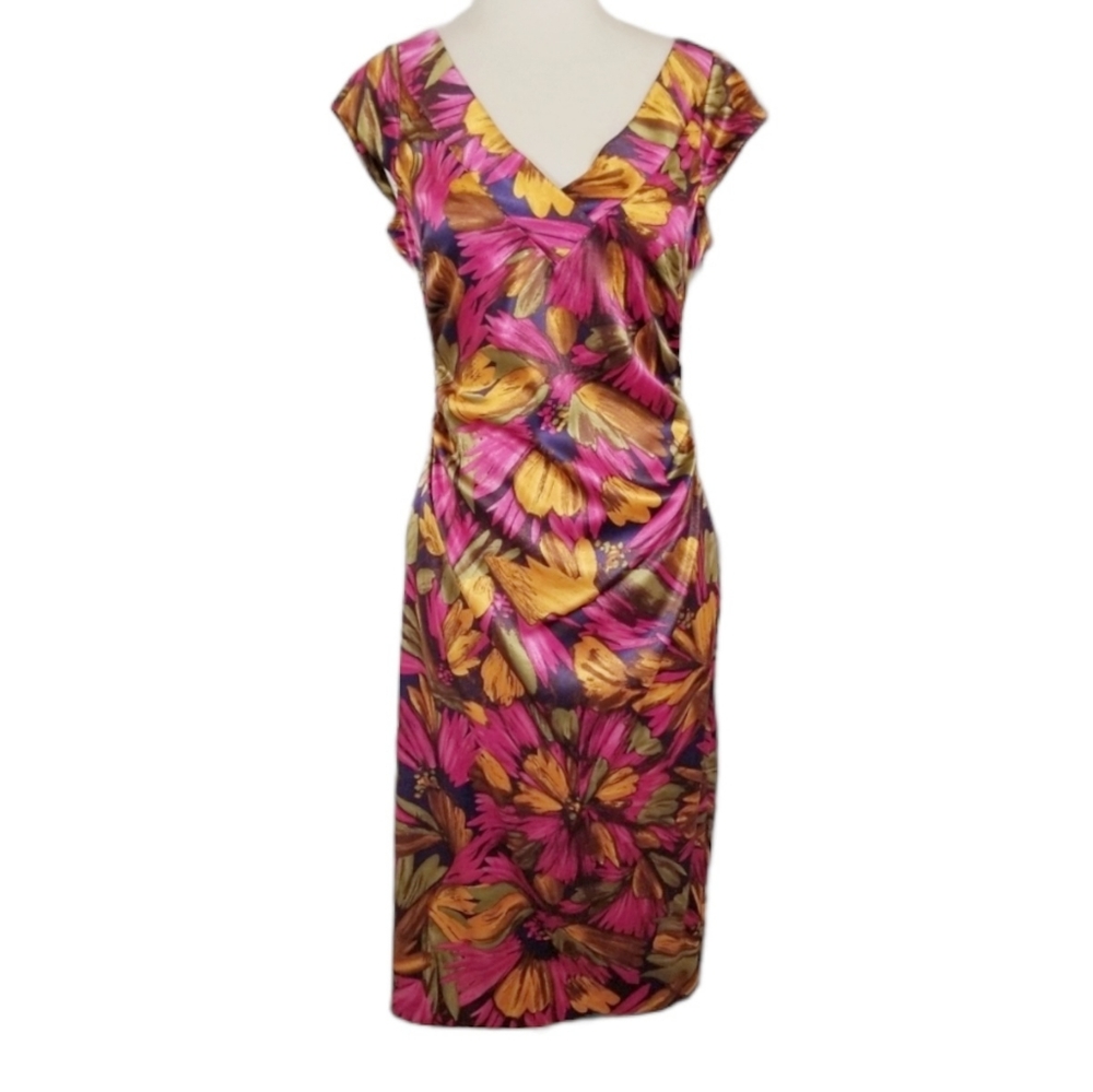 {Maggy London} Tropical Print Sheath Dress